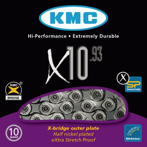 Ланцюг KMC 10sp X10-1 silver/black 1/2x11/128x114L