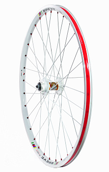 Колесо EOSTAR перед. 26" DB зі стрічкой обода, втулка QUANDO, біле