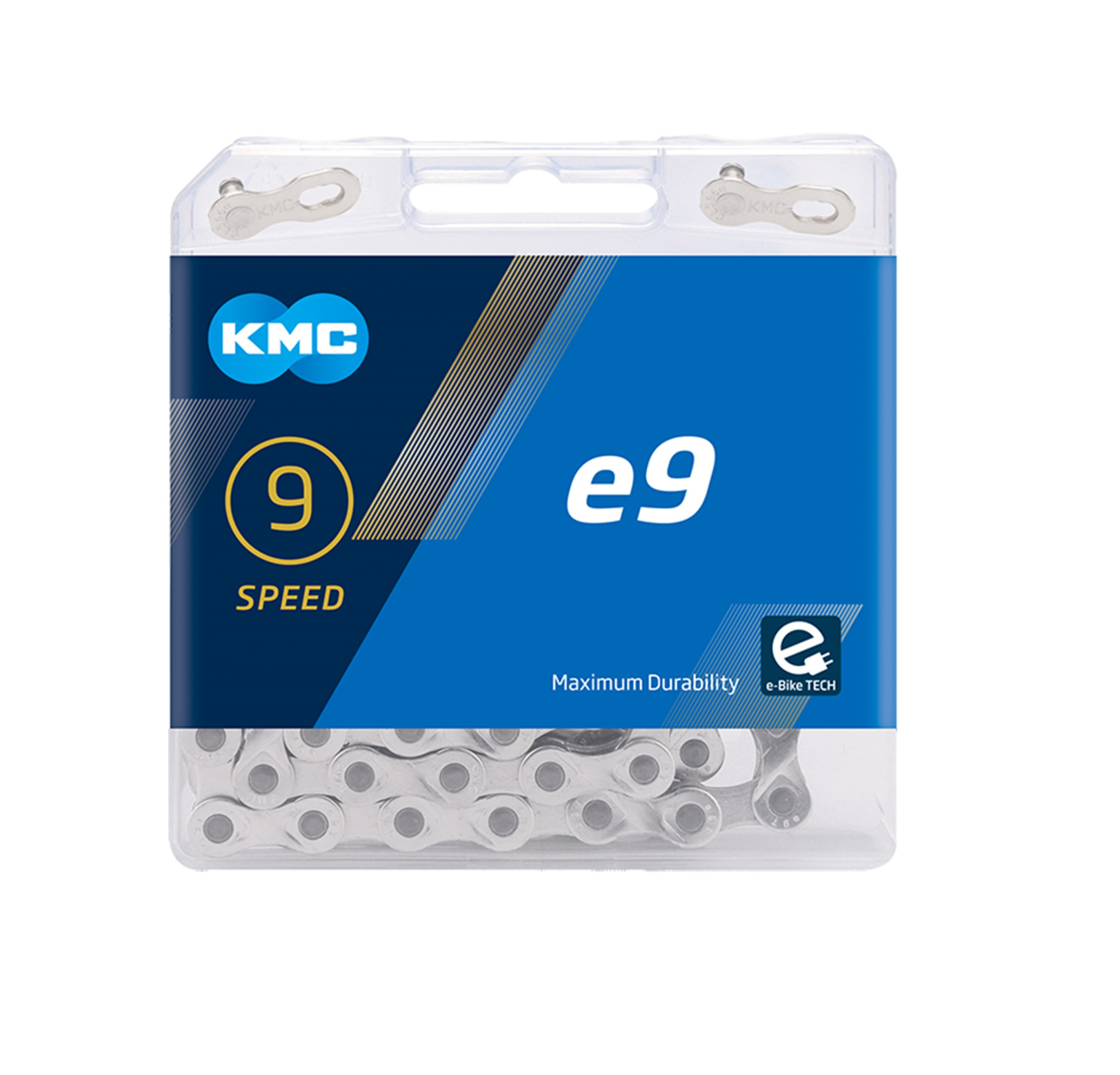 Ланцюг КМС е9-Т 1/2x11/128x122L, срібинй/срібний, 9 шв.