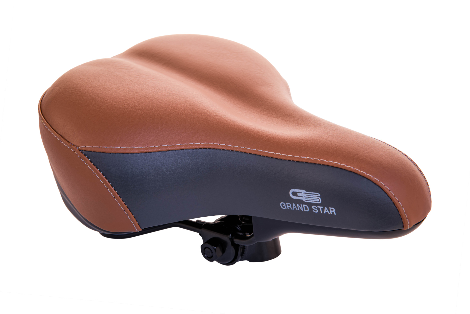 Сідло Grand Star GS-809-B11D пружина з замком світло-коричневе