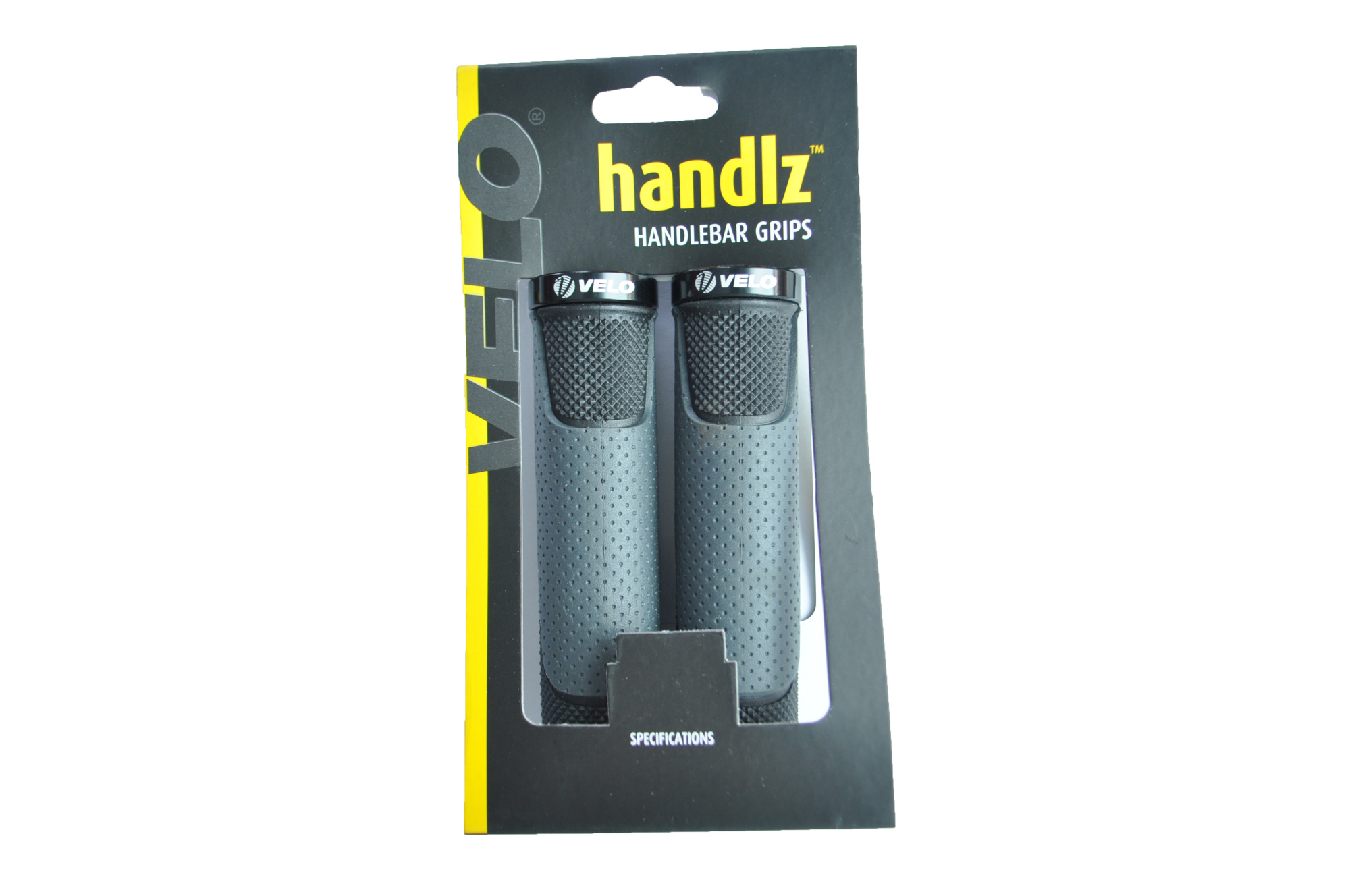 Ручки керма VELO VLG -776AD-L2-G2 OEM чорно білі з чорним замком