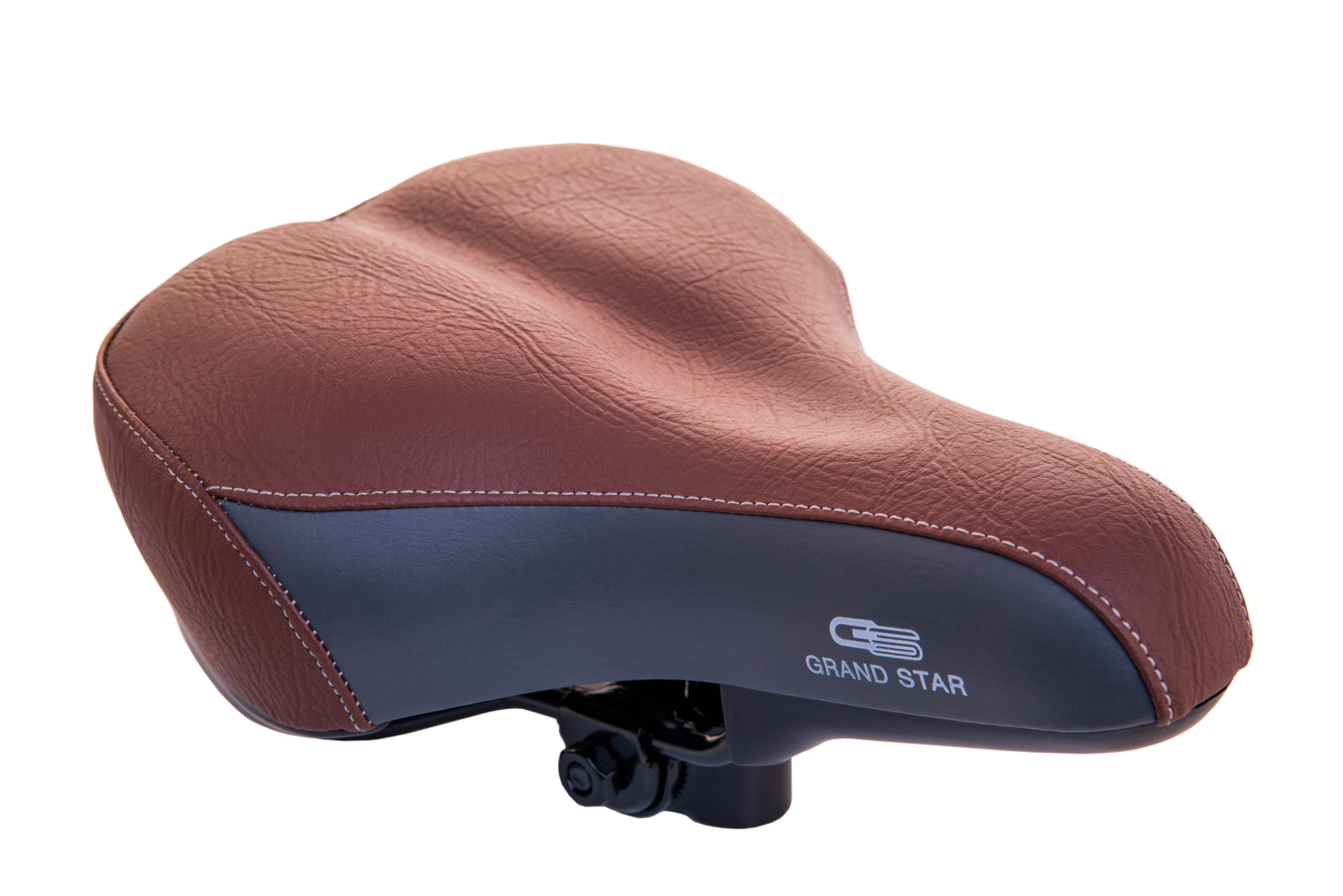 Сідло Grand Star GS-809-B11D пружина з замком темно-коричневе